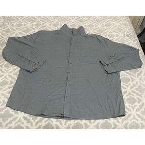 Alesbury Mens XXL Gray/ Blue Micro Stripe Button Down Shirt Long Sleeve